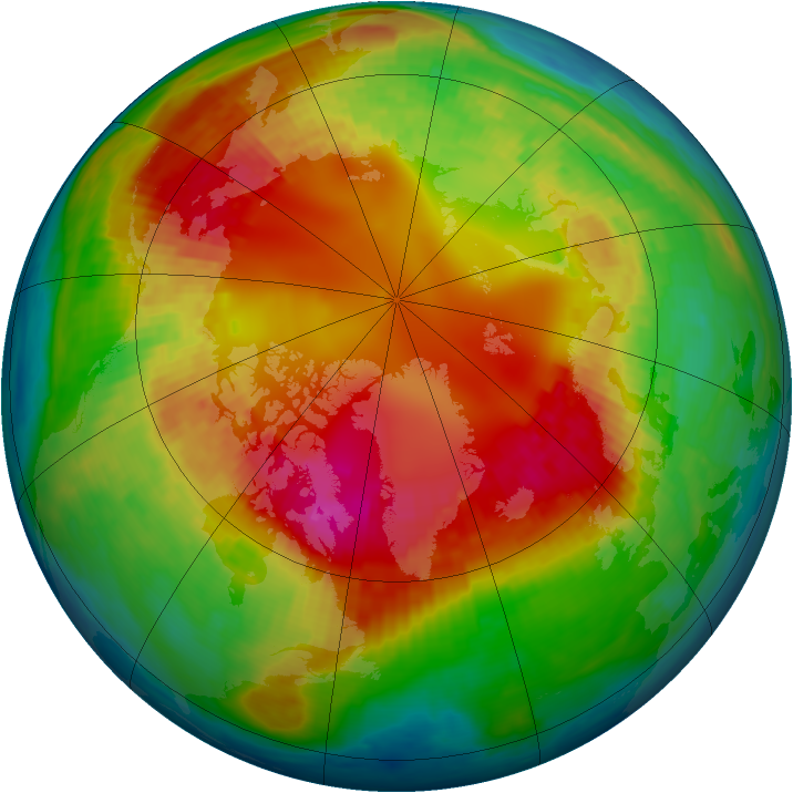 Arctic ozone map for 18 February 2002